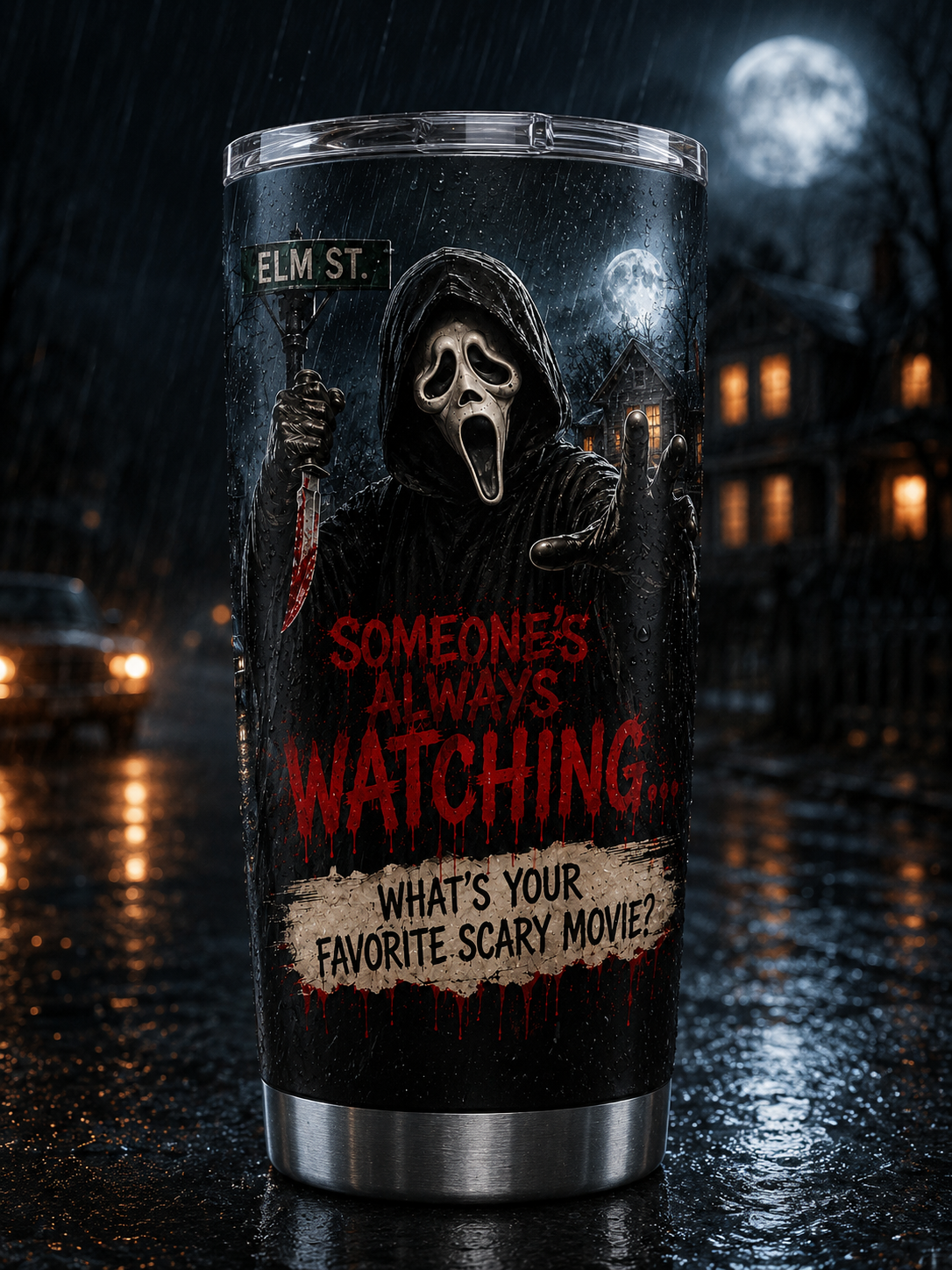 Rainy Elm Street Watcher