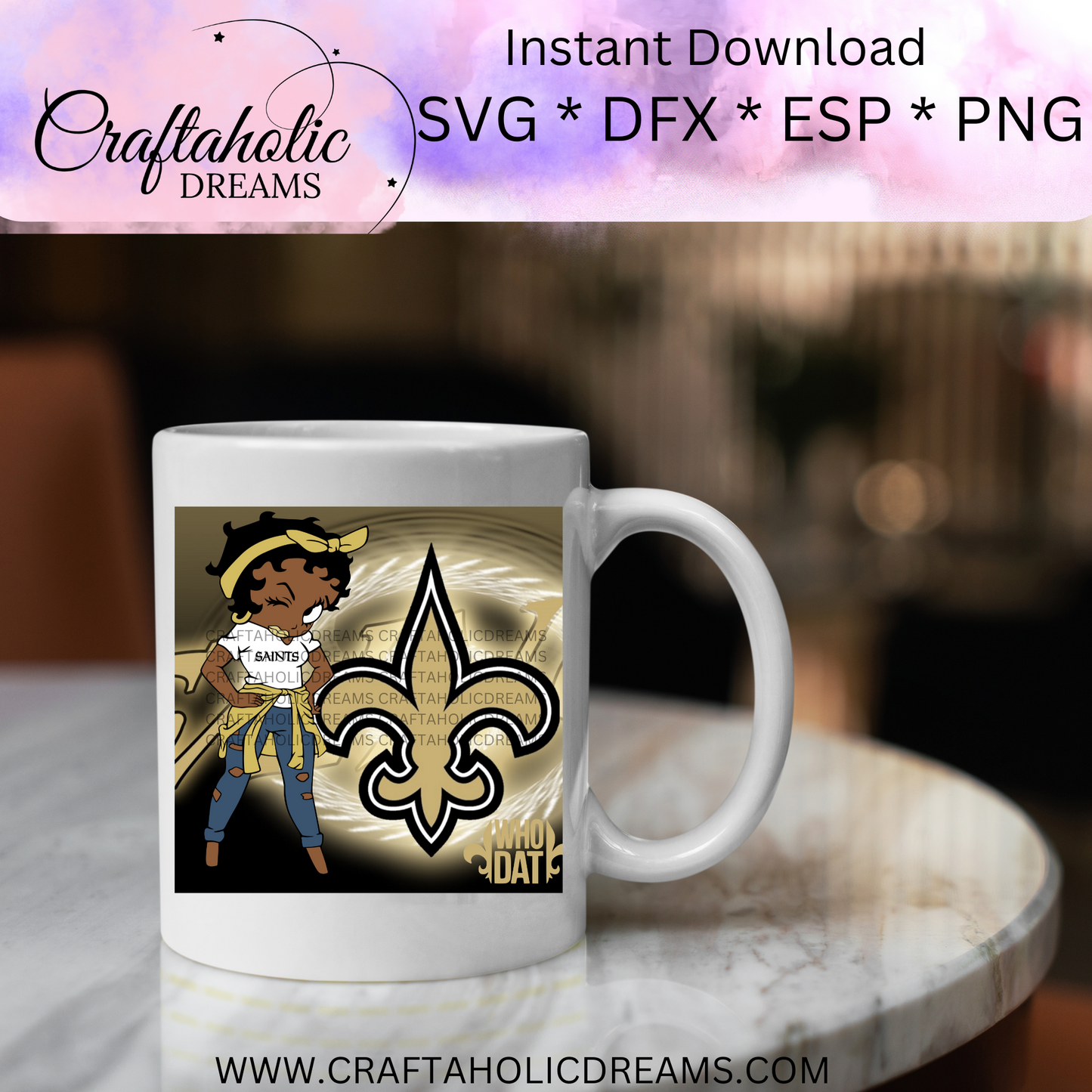 African Americans Betty Boop Saints Who Dat Png