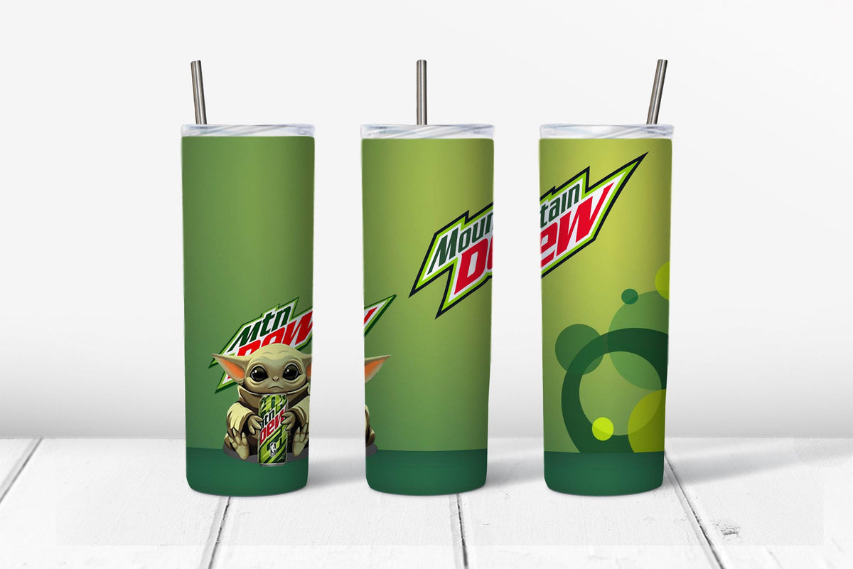 The Dew Tumbler Design, 20 oz Skinny Tumbler Design, Sublimation Image, Tumbler Wrap, 20oz Tumbler Wrap