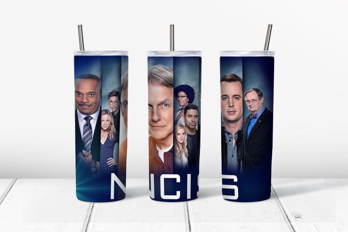 NCIS Tumbler Design, 20 oz skinny tumbler design, sublimation image, tumbler wrap,