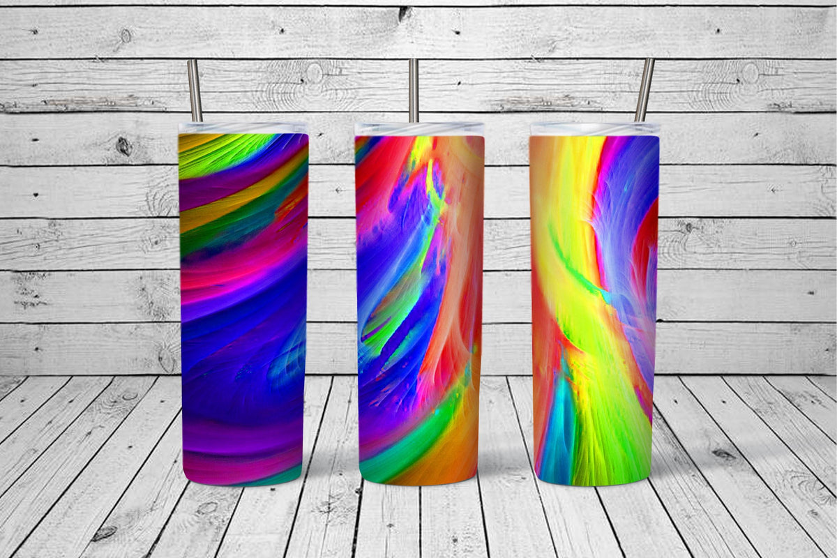 Marble Rainbow Tumbler Design, 20 oz skinny tumbler design, sublimation image, tumbler wrap,