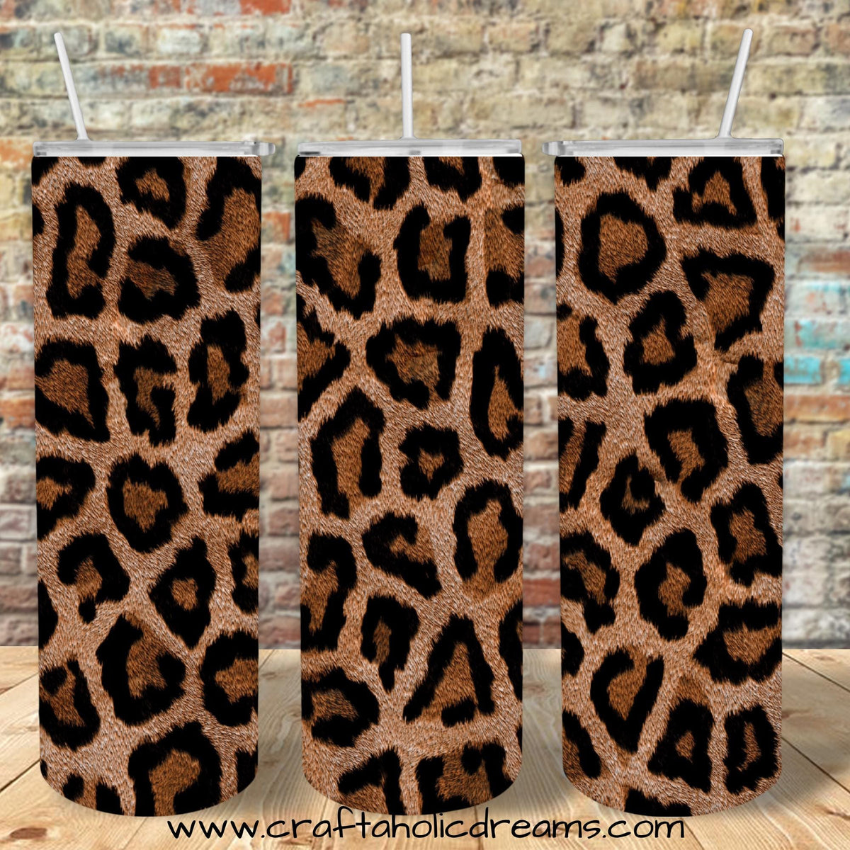 Leopard Print Tumbler Design, 20 oz Skinny Tumbler Design, Sublimation Image, Tumbler Wrap, 20oz Tumbler Wrap