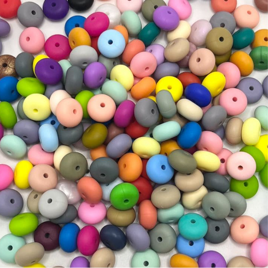 14mm Abacus Silicone Beads