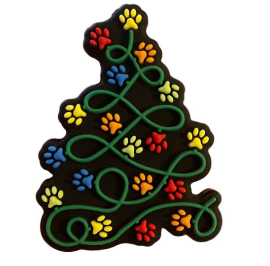 Christmas Tree Paw Prints