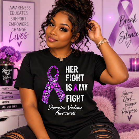 Fight Is My Fight Heart Ribbon