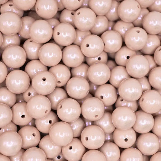 15mm Opal Shimmer Silicone Beads - Navajo White