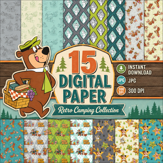 Yogi Bear Digital Paper