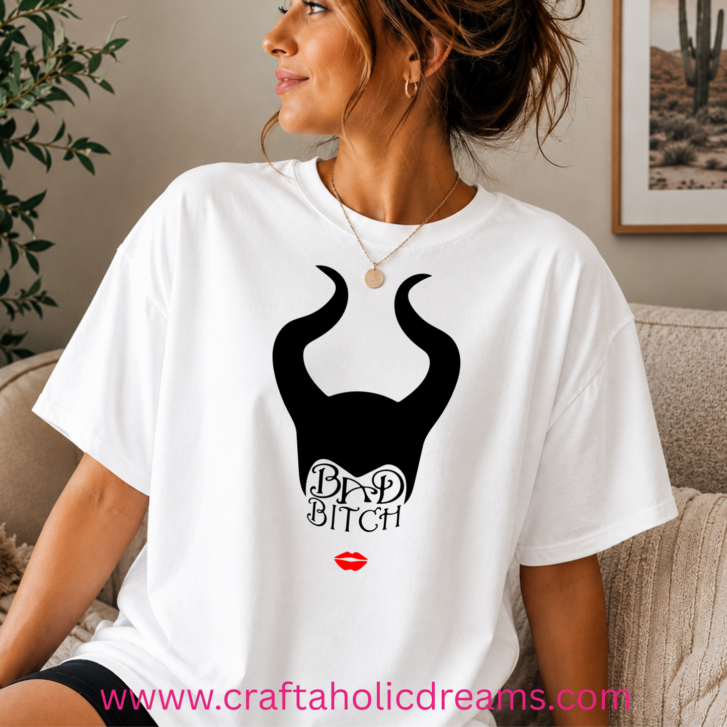 Bad Bit*h Horned Villain SVG