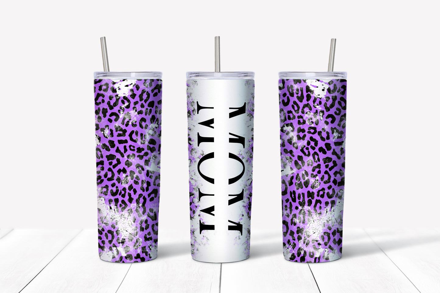 Purple Cheetah Distressed - Mom