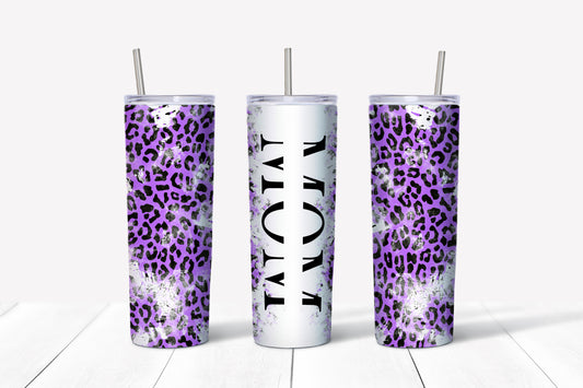 Purple Cheetah Distressed - Mom