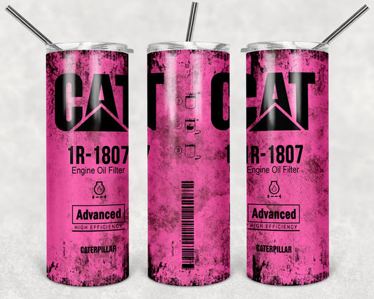 Pink Cat Tumbler Design