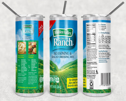 Ranch Tumbler Design, 20 oz Skinny Tumbler Design, Sublimation Image, Tumbler Wrap, 20oz Tumbler Wrap