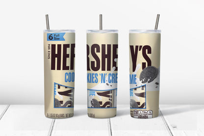 Her Candy Bar Tumbler Design, 20 oz Skinny Tumbler Design, Sublimation Image, Tumbler Wrap, 20oz Tumbler Wrap
