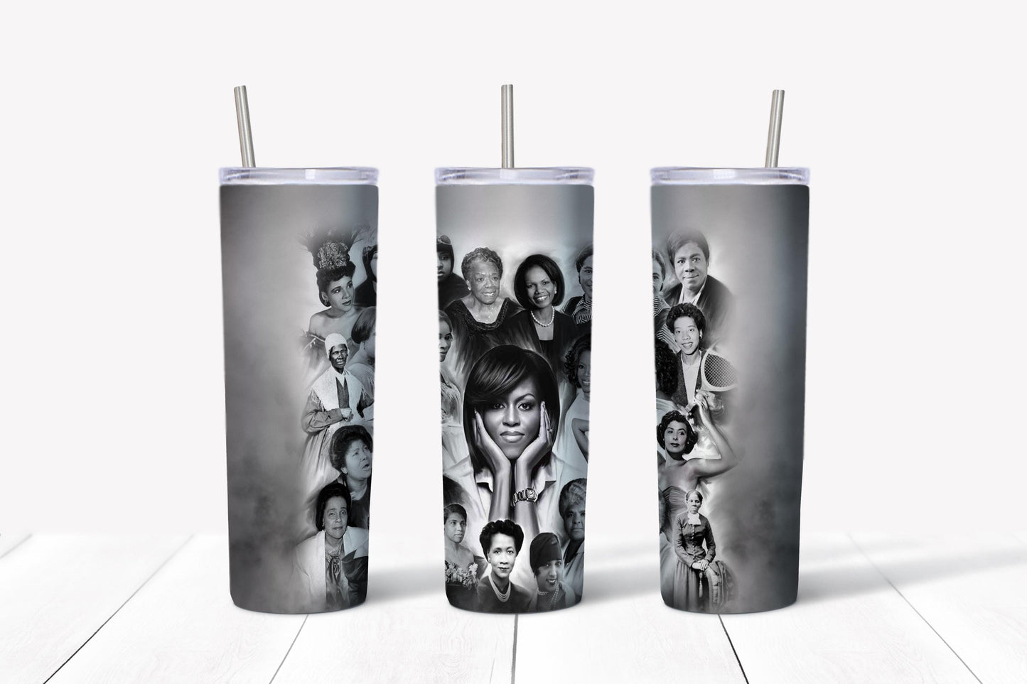 Influential Black Women Tumbler Design, 20 oz Skinny Tumbler Design, Sublimation Image, Tumbler Wrap, 20oz Tumbler Wrap