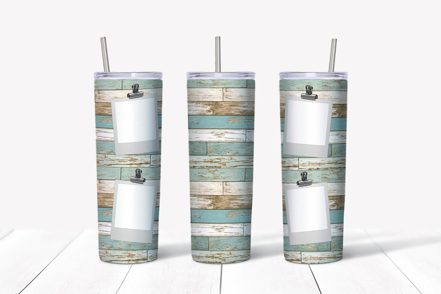 Distressed Blue Wood - Grandmother - 4 Frames Tumbler Design Tumbler Design, Sublimation Image, Tumbler Wrap, 20oz Tumbler Wrap