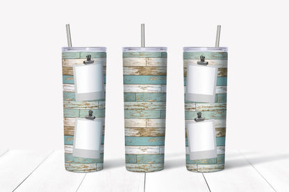 Distressed Blue Wood - Grandmother - 4 Frames Tumbler Design Tumbler Design, Sublimation Image, Tumbler Wrap, 20oz Tumbler Wrap