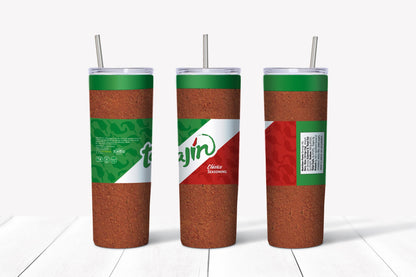 Tajin Seasoning Tumbler Design, 20 oz Skinny Tumbler Design, Sublimation Image, Tumbler Wrap, 20oz Tumbler Wrap
