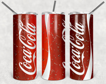 Coke Tumbler Design, 20 oz skinny tumbler design, sublimation image, tumbler wrap,