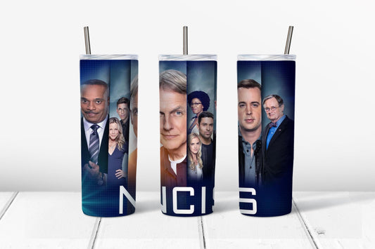 NCIS Tumbler Design, 20 oz skinny tumbler design, sublimation image, tumbler wrap,
