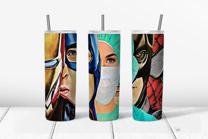 Nurse Tumbler Design, 20 oz skinny tumbler design, sublimation image, tumbler wrap,