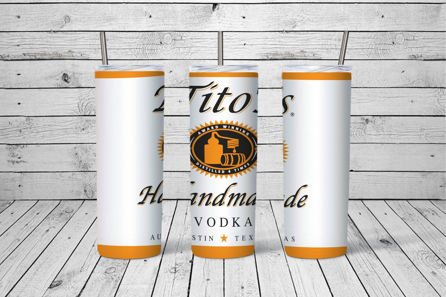 Titos Tumbler Design, 20 oz Skinny Tumbler Design, Sublimation Image, Tumbler Wrap, 20oz Tumbler Wrap