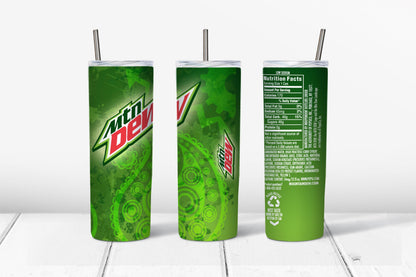 Mtn-Dew 20oz Skinny Tumbler Design, Sublimation Wrap (Digital Download)