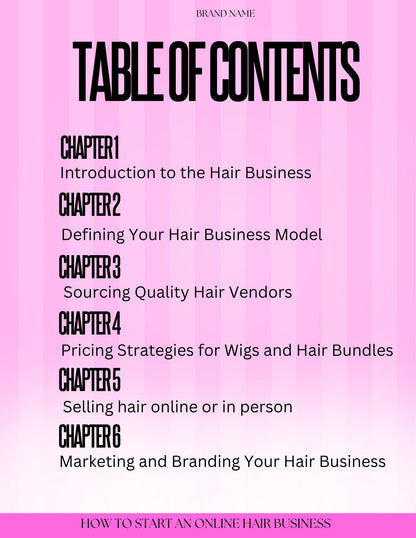 Ultimate Hair Business Cheat Sheet (PLR)