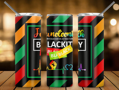 Blackity Design, 20 oz Skinny Tumbler Design, Sublimation Image, Tumbler Wrap, 20oz Tumbler Wrap