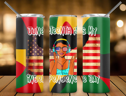 My Independence Day Design, 20 oz Skinny Tumbler Design, Sublimation Image, Tumbler Wrap, 20oz Tumbler Wrap