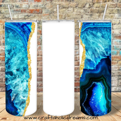 Blue Marble Tumbler Design, 20 oz Skinny Tumbler Design, Sublimation Image, Tumbler Wrap, 20oz Tumbler Wrap