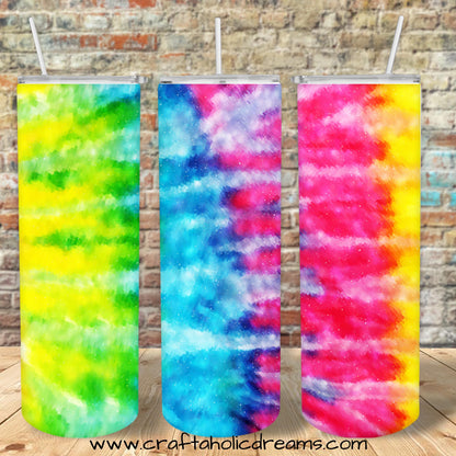 Tie Dye Tumbler Design, 20 oz Skinny Tumbler Design, Sublimation Image, Tumbler Wrap, 20oz Tumbler Wrap