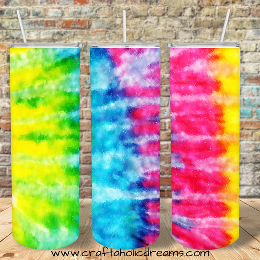 Tie Dye Tumbler Design, 20 oz Skinny Tumbler Design, Sublimation Image, Tumbler Wrap, 20oz Tumbler Wrap