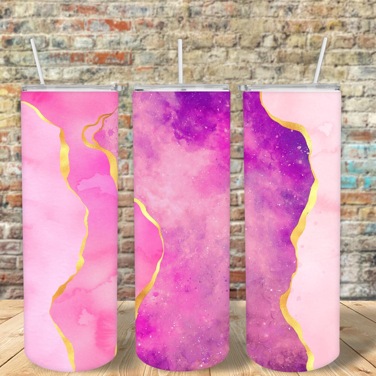 PINK/PURPLE AGATE Tumbler Design, 20 oz Skinny Tumbler Design, Sublimation Image, Tumbler Wrap, 20oz Tumbler Wrap
