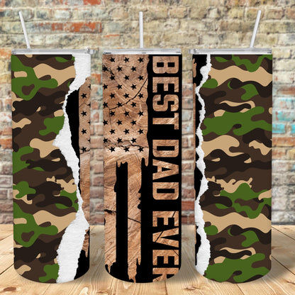 Best Dad Ever Design, 20 oz Skinny Tumbler Design, Sublimation Image, Tumbler Wrap, 20oz Tumbler Wrap