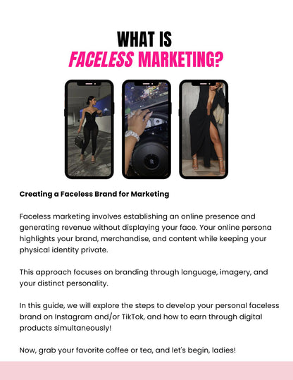 Faceless Marketing Guide PLR (Digital Download)