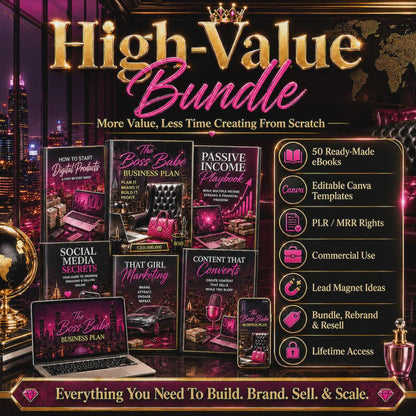 50 Girl Boss PLR eBooks (Digital Download)