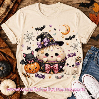 Kawaii Dumpling Witch Halloween Parade PNG  Instant Digital Download